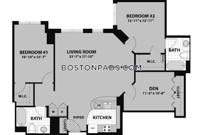 Waltham Apartment for rent 2 Bedrooms 2 Baths - $3,177